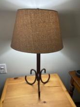 27" metal frame table lamp with shade