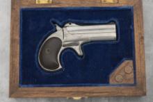 Boxed Remington Arms Co. Ilion. New York, O/U Derringer, .41 caliber, SN 336, smooth gray to brown p