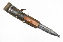 Swedish M1896 Bayonet (8" Blade) W/ Scabbard & Frog - Eskilstuna Jernmanufakur