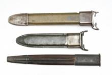 (3) Bayonet Scabbards - U.S. Carbine/ Garand & British SMLE