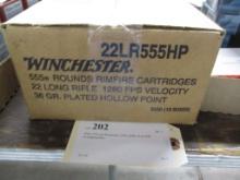 10 bx. (555 ea) Winchester 22LR rimfire 36 gr PHP