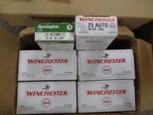 Assorted .25 auto ammunition