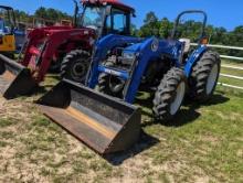 TN65 NEW HOLLAND TRACTOR W/MLH6 BUSH HOG