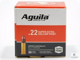 250 Rounds Aquila .22 Long Rifle Ammo 40 Grain Super Extra Hollow Point