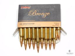 20 Rounds PMC Bronze 308 Winchester 147 Grain FMJ-BT
