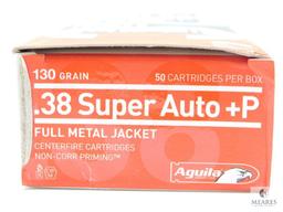 50 Rounds Aguila .38 Super Auto +P 130 Grain FMJ
