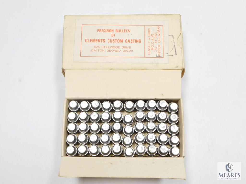 One Box of 100 Projectiles By Clements Custom Casting .44 SWC 240 Grain