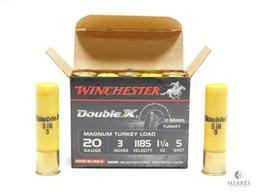 10 Rounds Winchester Double X 20 Gauge Magnum Turkey Load 3", 1-1/4 Oz, 5 Shot 1185 Velocity