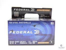 100 Steel Shot Shotshells Federal Speed Shot 12 Gauge 3", BB Shot