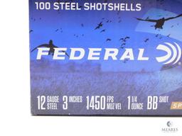 100 Steel Shot Shotshells Federal Speed Shot 12 Gauge 3", BB Shot