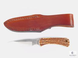 New Schrade Uncle Henry Fixed Blade Skinner with Leather Sheath