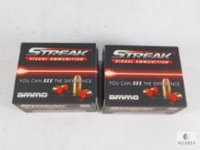 40 Rounds Streak Visual Ammunition 9mm 115 Grain TMC Non-Incendiary
