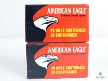 40 Rounds Federal Cartridge Company American Eagle .223 Rem 55 Grain FMJ Boat-Tail