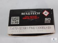 50 Rounds MagTech First Defense 300 Blackout 123 Grain FMJ