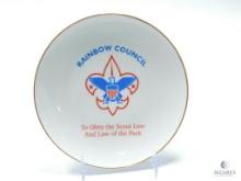 Boy Scouts of America Rainbow Council To Obey the Scout Law And Law of the Pack Ceramic Plate