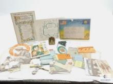 Assorted Girl Scouts Awards and Cards