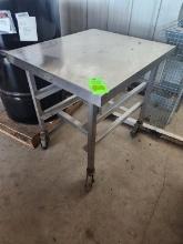 Stainless Steel Rolling Cart with Pan Rack