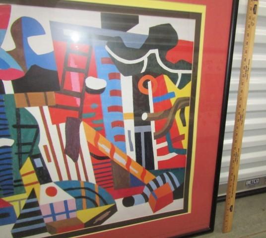 Large Framed And Triple Matted Swing Landscape Print (LOCAL PICK UP ONLY