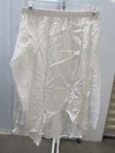 Ladies White Skirt W/ 2 Lacey Sleeves By K. Jordan