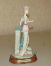 Vtg La Verona Collection Elegant Lady W/ Hat And Flowers Figurine