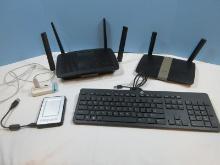 Lot Electronics Linksys Wireless Network Wi-Fi Routers, Belkin Hi-Speed USB 2.0