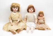 3 Antique Dolls incl Simon + Halbig