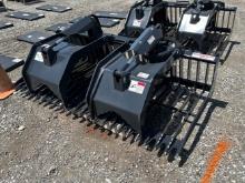 Unused Stout Skid Loader 68” Double Cylinder Grapple Rock Bucket