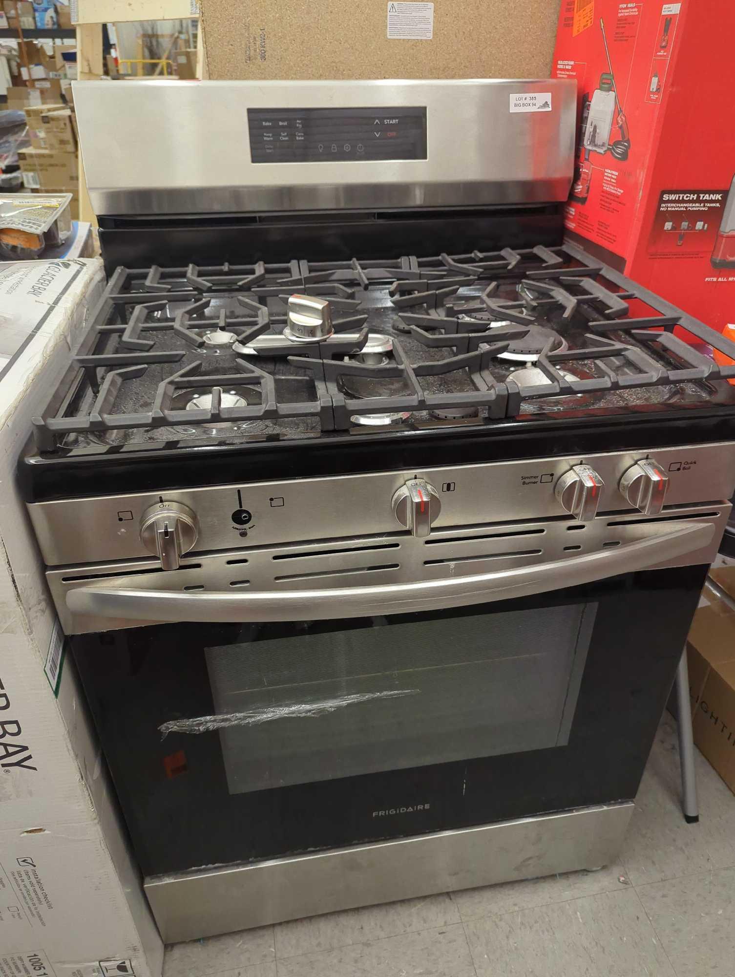(Damaged) Frigidaire 30 in. 5.1 cu. ft. 5 Burner Freestanding Self-Cleaning Gas Range in Stainless