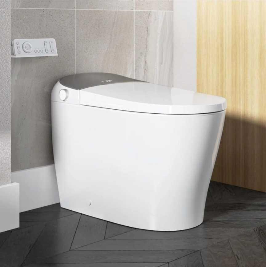 HOROW Tankless Elongated Smart Toilet Bidet in White with Auto Flush, Heated Seat, Warm Air Dryer,