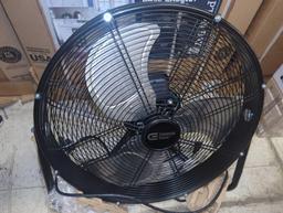 Commercial Electric 20 in. 3-Speed High Velocity Shroud Floor Fan, Retail Price $70, Appears to be