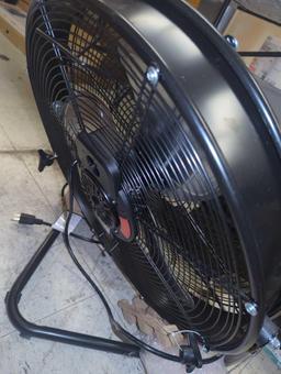 Commercial Electric 20 in. 3-Speed High Velocity Shroud Floor Fan, Retail Price $70, Appears to be