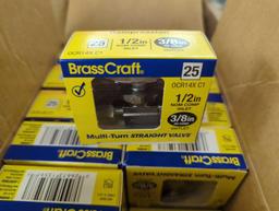 Box Lot of 20 BrassCraft 1/2 in. Compression Inlet x 3/8 in. Compression Outlet Brass Multi-Turn