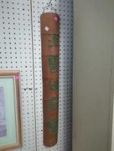 Lot of 2 Bamboo Wall Decorations with Carved Chinese Symbols, Approximate Dimensions - 32" x 5",