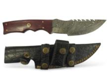 Handmade Damascus steel knives with custom wood, bone, horn or resin handles. The knives are made