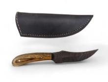 Clip Point Turkish Knife. Handmade Damascus steel knives with custom wood, bone, horn or resin