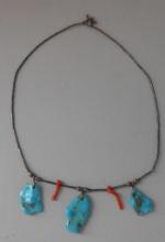 STERLING AND TURQUOISE NECKLACE