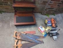 (GAR)Lot of Assorted Items Including Hand Saws (Assortment of Sizes) Black and Decker Jig Saw (Model