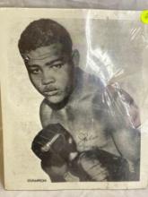 Autographed Joe Louis poster with notarized certificate of authentication. (1991)