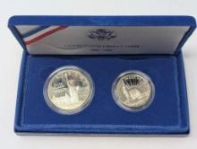 1986 Liberty Coins - Silver Dollar and Clad Half Dollar