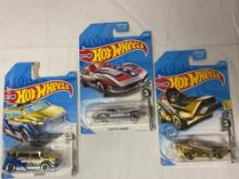Set of 3 assorted Hot Wheels collectible cars