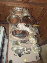 (GAR) Lot of Assorted Items Including Serving Platters, Goblets, Butter Dish, ETC, What You See in