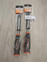2 lots of Buck Bros 3/8" sharp precision blade comfort grip wood chisel. Retail $9 each. What You