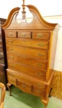 Statton Furniture - Queen Anne Highboy Dresser - 11 Drawers
