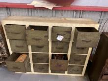 (16) Metal Drawer Cabinet