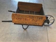 Southington Pooper Scooper Wood Wheel Barrow