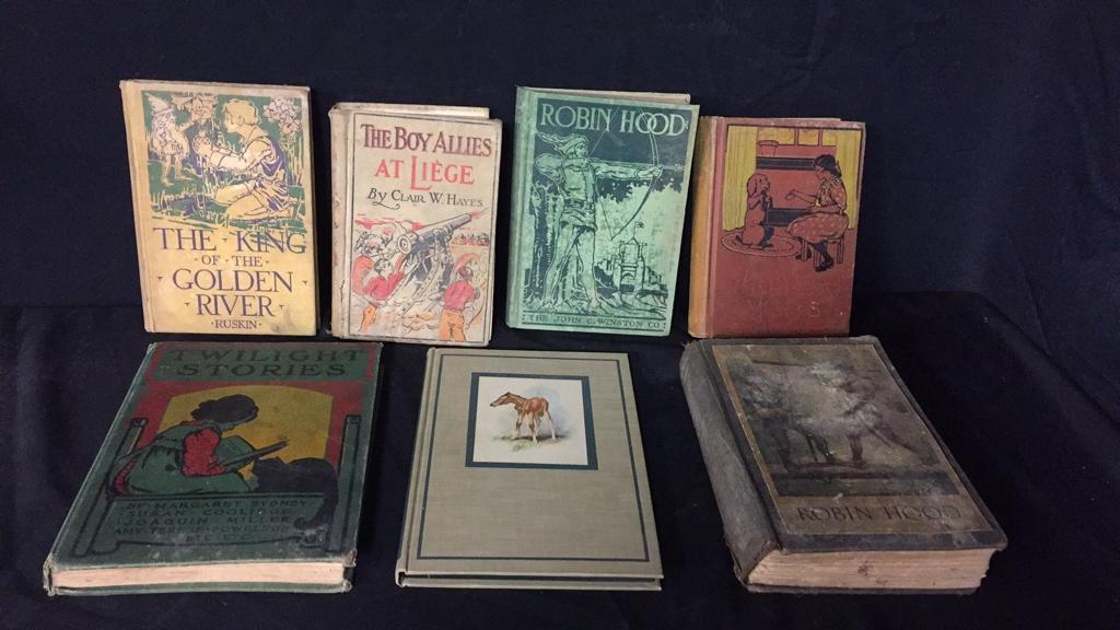 7) VINTAGE BOOKS: ROBIN HOOD, BOY ALLIES, & MORE