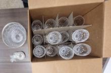 BOX OF MISCELLANEOUS: FRENCH CRYSTAL GOBLETS
