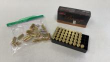 1 BOX AND 20 ROUNDS OD .40 CAL AMMO