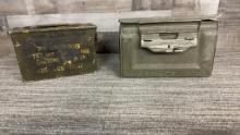 2 MILITARY AMMO CANS