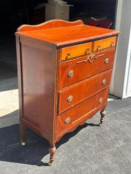 Antique Chest of Drawers and Matching Dresser & Mirror